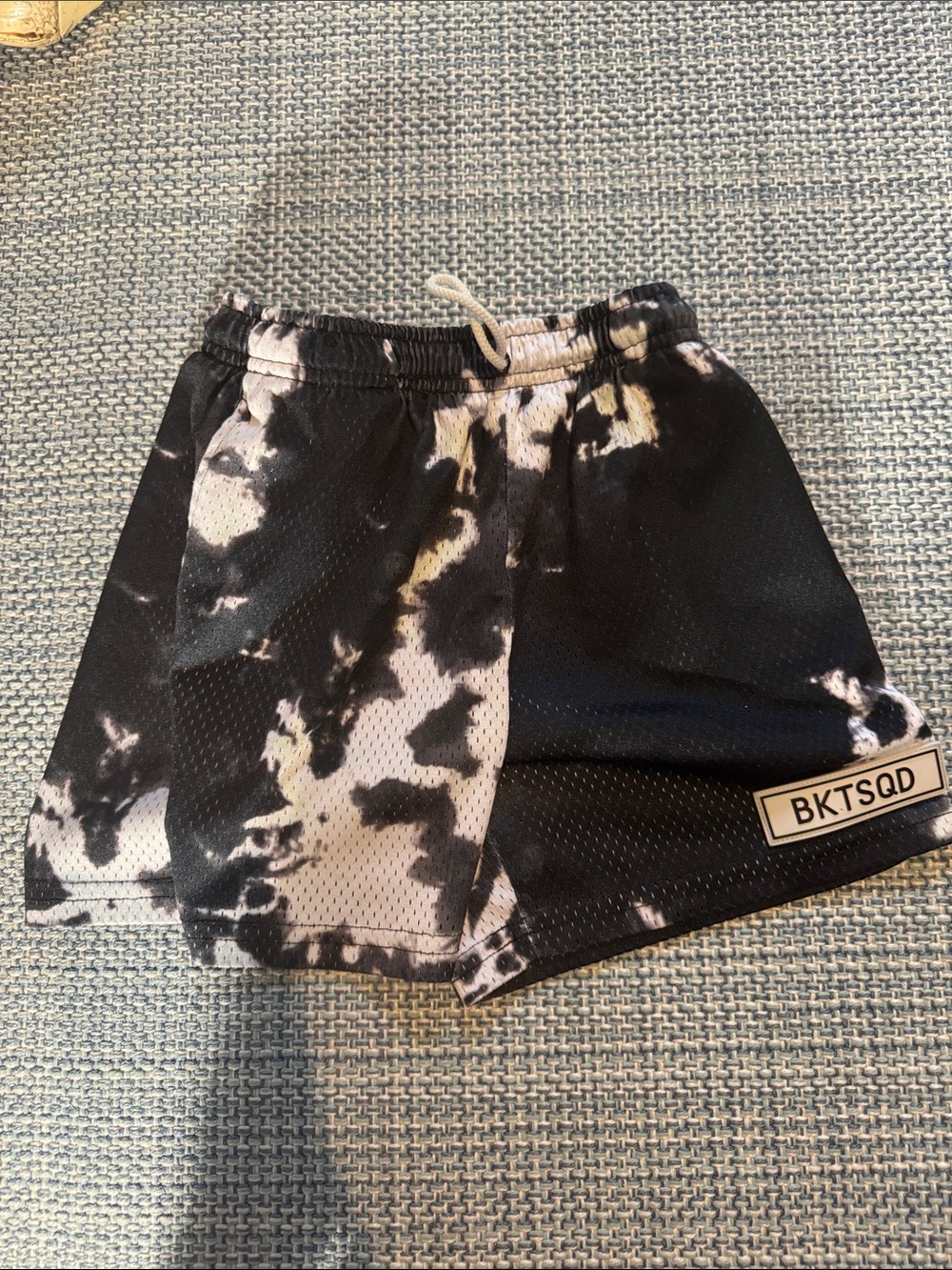 Black & White Tie-Dye Kids Casual Shorts
